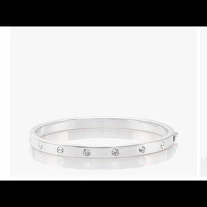 kate spade metal stone hinged bangle